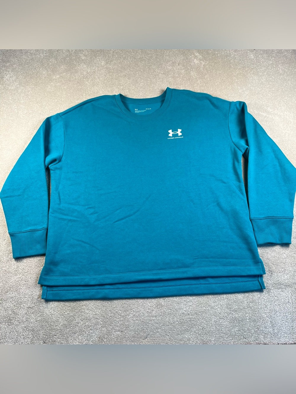 Under Armour Sweatshirt Teal Pullover Crew Neck Loose Casual Long Sleeve Large